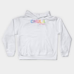 Chula y chingona chicano pride mexican slang pastel color kawaii mexican mom Kids Hoodie